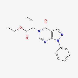 ethyl 2-(4-oxo-1-phenyl-1H-pyrazolo[3,4-d]pyrimidin-5(4H)-yl)butanoate