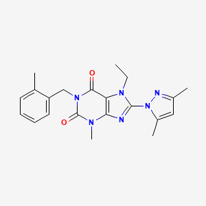 8-(3,5-dimethyl-1H-pyrazol-1-yl)-7-ethyl-3-methyl-1-(2-methylbenzyl)-1H-purine-2,6(3H,7H)-dione
