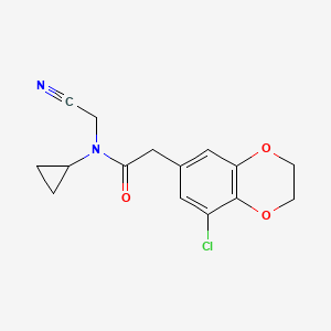 2-(8-chloro-2,3-dihydro-1,4-benzodioxin-6-yl)-N-(cyanomethyl)-N-cyclopropylacetamide