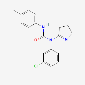 molecular formula C19H20ClN3O B2502671 1-(3-chloro-4-methylphenyl)-1-(3,4-dihydro-2H-pyrrol-5-yl)-3-(p-tolyl)urea CAS No. 905797-27-5