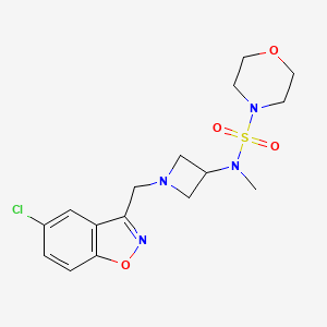N-[1-[(5-Chloro-1,2-benzoxazol-3-yl)methyl]azetidin-3-yl]-N-methylmorpholine-4-sulfonamide