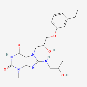 7-(3-(3-ethylphenoxy)-2-hydroxypropyl)-8-((2-hydroxypropyl)amino)-3-methyl-1H-purine-2,6(3H,7H)-dione