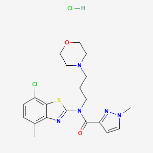 N-(7-chloro-4-methylbenzo[d]thiazol-2-yl)-1-methyl-N-(3-morpholinopropyl)-1H-pyrazole-3-carboxamide hydrochloride