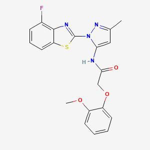 N-(1-(4-fluorobenzo[d]thiazol-2-yl)-3-methyl-1H-pyrazol-5-yl)-2-(2-methoxyphenoxy)acetamide