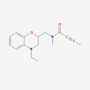 N-[(4-Ethyl-2,3-dihydro-1,4-benzoxazin-2-yl)methyl]-N-methylbut-2-ynamide