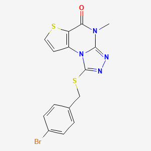 1-((4-bromobenzyl)thio)-4-methylthieno[2,3-e][1,2,4]triazolo[4,3-a]pyrimidin-5(4H)-one