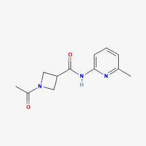 molecular formula C12H15N3O2 B2502703 1-acetyl-N-(6-methylpyridin-2-yl)azetidine-3-carboxamide CAS No. 1421469-06-8