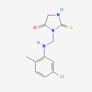 3-[(5-chloro-2-methylanilino)methyl]-2-thioxotetrahydro-4H-imidazol-4-one
