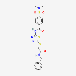N-(5-((2-(benzylamino)-2-oxoethyl)thio)-1,3,4-thiadiazol-2-yl)-4-(N,N-dimethylsulfamoyl)benzamide