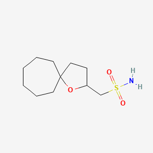 molecular formula C11H21NO3S B2502717 1-氧杂螺[4.6]十一烷-2-基甲磺酰胺 CAS No. 2287301-00-0
