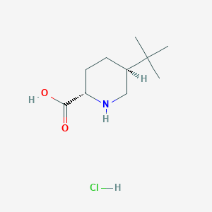 molecular formula C10H20ClNO2 B2502723 (2S,5S)-5-叔丁基哌啶-2-羧酸；盐酸盐 CAS No. 2377004-87-8