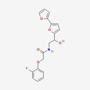 molecular formula C18H16FNO5 B2502724 N-(2-{[2,2'-bifuran]-5-yl}-2-hydroxyethyl)-2-(2-fluorophenoxy)acetamide CAS No. 2310144-32-0