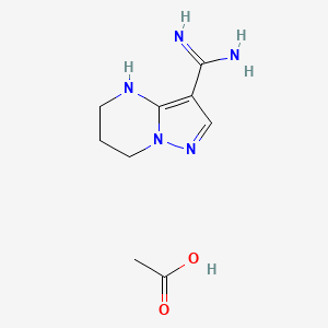 molecular formula C9H15N5O2 B2502739 Acetic acid;4,5,6,7-tetrahydropyrazolo[1,5-a]pyrimidine-3-carboximidamide CAS No. 2248374-94-7