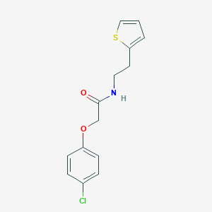 molecular formula C14H14ClNO2S B250275 2-(4-chlorophenoxy)-N-[2-(2-thienyl)ethyl]acetamide 