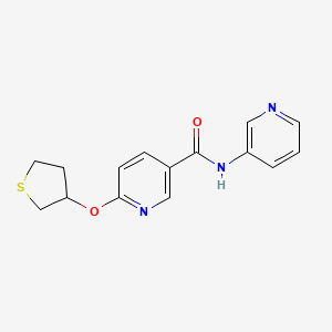 molecular formula C15H15N3O2S B2502751 N-(pyridin-3-yl)-6-(thiolan-3-yloxy)pyridine-3-carboxamide CAS No. 2034470-42-1