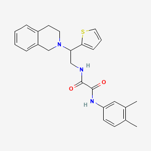 N1-(2-(3,4-dihydroisoquinolin-2(1H)-yl)-2-(thiophen-2-yl)ethyl)-N2-(3,4-dimethylphenyl)oxalamide