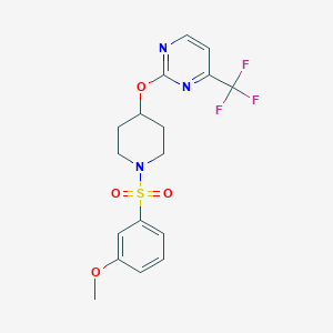 2-[1-(3-Methoxyphenyl)sulfonylpiperidin-4-yl]oxy-4-(trifluoromethyl)pyrimidine
