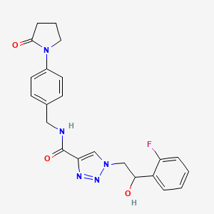 1-(2-(2-fluorophenyl)-2-hydroxyethyl)-N-(4-(2-oxopyrrolidin-1-yl)benzyl)-1H-1,2,3-triazole-4-carboxamide