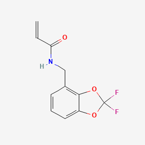 molecular formula C11H9F2NO3 B2502771 N-[(2,2-Difluoro-1,3-benzodioxol-4-yl)methyl]prop-2-enamide CAS No. 2361640-54-0