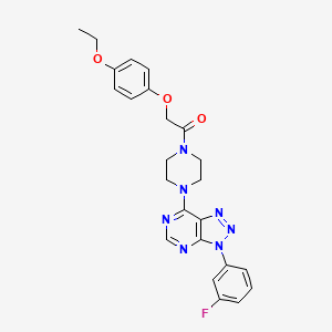 2-(4-ethoxyphenoxy)-1-(4-(3-(3-fluorophenyl)-3H-[1,2,3]triazolo[4,5-d]pyrimidin-7-yl)piperazin-1-yl)ethanone