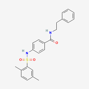 4-(2,5-dimethylphenylsulfonamido)-N-phenethylbenzamide