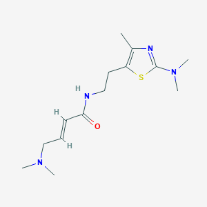 (E)-4-(Dimethylamino)-N-[2-[2-(dimethylamino)-4-methyl-1,3-thiazol-5-yl]ethyl]but-2-enamide