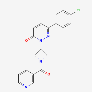 6-(4-Chlorophenyl)-2-[1-(pyridine-3-carbonyl)azetidin-3-yl]pyridazin-3-one