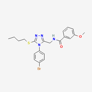 N-((4-(4-bromophenyl)-5-(butylthio)-4H-1,2,4-triazol-3-yl)methyl)-3-methoxybenzamide