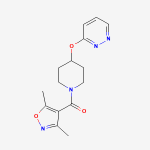 (3,5-Dimethylisoxazol-4-yl)(4-(pyridazin-3-yloxy)piperidin-1-yl)methanone