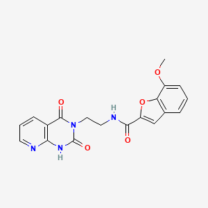 N-(2-(2,4-dioxo-1,2-dihydropyrido[2,3-d]pyrimidin-3(4H)-yl)ethyl)-7-methoxybenzofuran-2-carboxamide