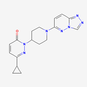 molecular formula C17H19N7O B2502826 6-Cyclopropyl-2-[1-([1,2,4]triazolo[4,3-b]pyridazin-6-yl)piperidin-4-yl]pyridazin-3-one CAS No. 2320856-67-3