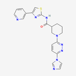 1-(6-(1H-imidazol-1-yl)pyridazin-3-yl)-N-(4-(pyridin-3-yl)thiazol-2-yl)piperidine-3-carboxamide