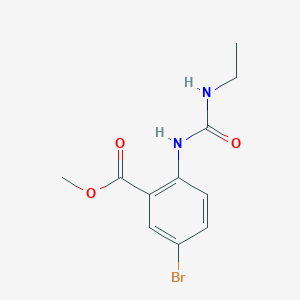 molecular formula C11H13BrN2O3 B2502829 Methyl 5-bromo-2-{[(ethylamino)carbonyl]-amino}benzenecarboxylate CAS No. 433253-62-4