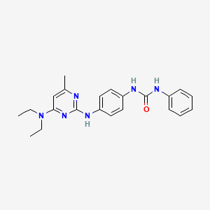 molecular formula C22H26N6O B2502832 1-(4-((4-(Diethylamino)-6-methylpyrimidin-2-yl)amino)phenyl)-3-phenylurea CAS No. 923179-97-9