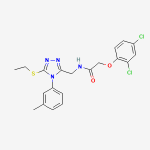 2-(2,4-dichlorophenoxy)-N-((5-(ethylthio)-4-(m-tolyl)-4H-1,2,4-triazol-3-yl)methyl)acetamide