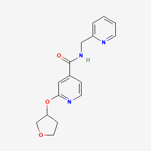 molecular formula C16H17N3O3 B2502852 N-(pyridin-2-ylmethyl)-2-((tetrahydrofuran-3-yl)oxy)isonicotinamide CAS No. 1904218-26-3