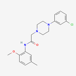 molecular formula C20H24ClN3O2 B2502870 2-[4-(3-chlorophenyl)piperazin-1-yl]-N-(2-methoxy-5-methylphenyl)acetamide CAS No. 329929-21-7