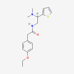 molecular formula C18H24N2O2S B2502871 N-(2-(二甲氨基)-2-(噻吩-2-基)乙基)-2-(4-乙氧基苯基)乙酰胺 CAS No. 941896-01-1