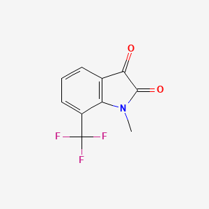 molecular formula C10H6F3NO2 B2502872 1-甲基-7-(三氟甲基)-1H-吲哚-2,3-二酮 CAS No. 136622-67-8