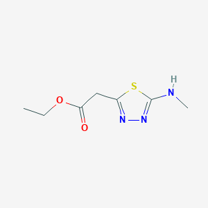 molecular formula C7H11N3O2S B2502873 Ethyl 2-[5-(methylamino)-1,3,4-thiadiazol-2-yl]acetate CAS No. 2111066-86-3