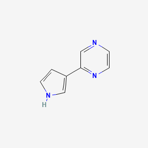 molecular formula C8H7N3 B2502875 2-(1H-pyrrol-3-yl)pyrazine CAS No. 474775-99-0