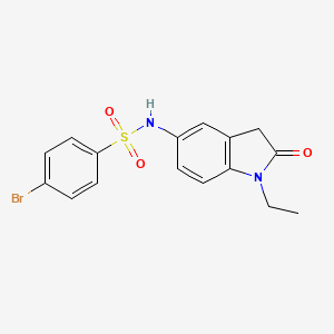 molecular formula C16H15BrN2O3S B2502876 4-溴-N-(1-乙基-2-氧代吲哚啉-5-基)苯磺酰胺 CAS No. 921556-68-5