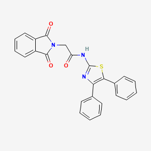 molecular formula C25H17N3O3S B2502884 2-(1,3-二氧代异吲哚啉-2-基)-N-(4,5-二苯基噻唑-2-基)乙酰胺 CAS No. 477545-70-3