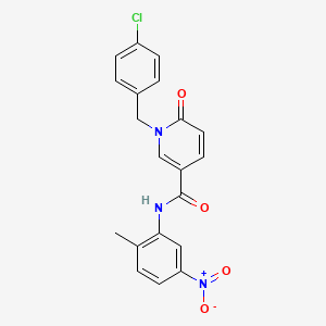 molecular formula C20H16ClN3O4 B2502889 1-[(4-chlorophenyl)methyl]-N-(2-methyl-5-nitrophenyl)-6-oxopyridine-3-carboxamide CAS No. 941884-62-4