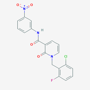 molecular formula C19H13ClFN3O4 B2502896 1-(2-氯-6-氟苄基)-N-(3-硝基苯基)-2-氧代-1,2-二氢吡啶-3-甲酰胺 CAS No. 941909-48-4