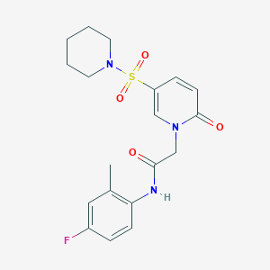 N-(4-fluoro-2-methylphenyl)-2-[2-oxo-5-(piperidin-1-ylsulfonyl)pyridin-1(2H)-yl]acetamide