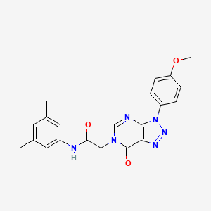 molecular formula C21H20N6O3 B2502908 N-(3,5-dimethylphenyl)-2-(3-(4-methoxyphenyl)-7-oxo-3H-[1,2,3]triazolo[4,5-d]pyrimidin-6(7H)-yl)acetamide CAS No. 847386-80-5