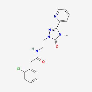 molecular formula C18H18ClN5O2 B2502921 2-(2-氯苯基)-N-(2-(4-甲基-5-氧代-3-(吡啶-2-基)-4,5-二氢-1H-1,2,4-三唑-1-基)乙基)乙酰胺 CAS No. 1396758-25-0