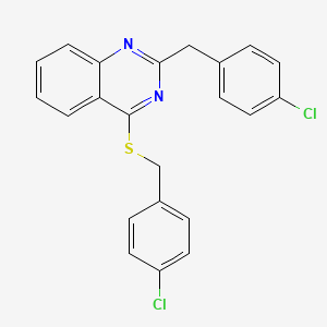 2-(4-Chlorobenzyl)-4-[(4-chlorobenzyl)sulfanyl]quinazoline