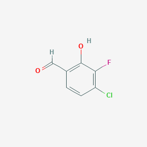 molecular formula C7H4ClFO2 B2502932 4-Chloro-3-fluoro-2-hydroxybenzaldehyde CAS No. 1427431-22-8